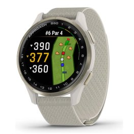 GARMIN Approach S50 Cream Gold Aluminium Bezel with Ivory ComfortFit Nylon Band