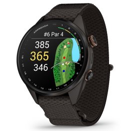 GARMIN Approach S72, 43mm Carbon Gray/Heritage Bronze DLC Titanium Pebble Gray ComfortFit Band