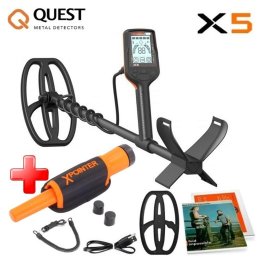Quest Metal Detectors X5 + Quest Xpointers LAND metallidetektor