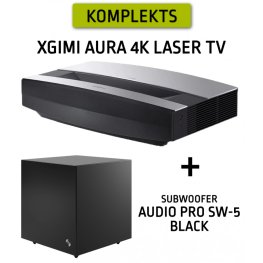 XGIMI Aura 4K Laser TV + Audio Pro SW-5 Black projektor