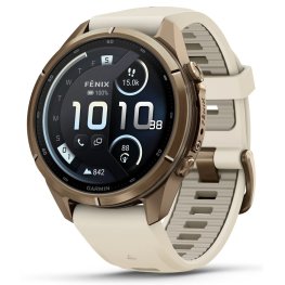 GARMIN Fenix 9 Pro 43mm AMOLED inReach, Gold Cream/Fog Gray spordikell