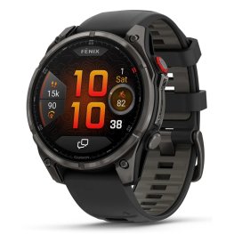 GARMIN fēnix® 8 Pro – 47 mm, AMOLED, Sapphire, Carbon grey DLC titanium with Black/pebble band spordikell