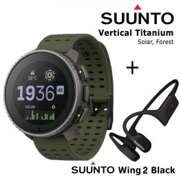 SUUNTO Vertical, Titanium Solar Forest + Suunto Wing 2 Black spordikell